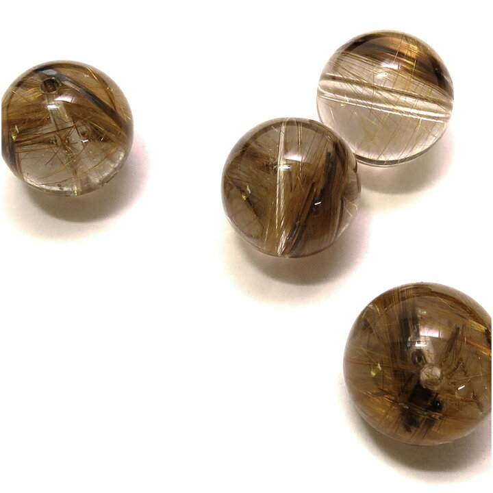 楽天市場】ブラウンルチルクォーツ 10mm 天然石 ビーズ 丸玉 1玉売り 