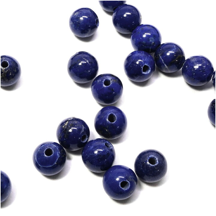 楽天市場】ラピスラズリ 6mm 天然石 ビーズ 丸玉 5玉 セット 粒売り 