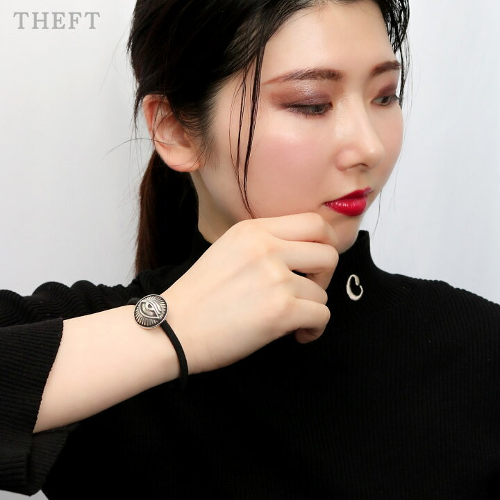 楽天市場】THEFT セフト アイ ヘアゴム ブレスレット シルバー TIME 