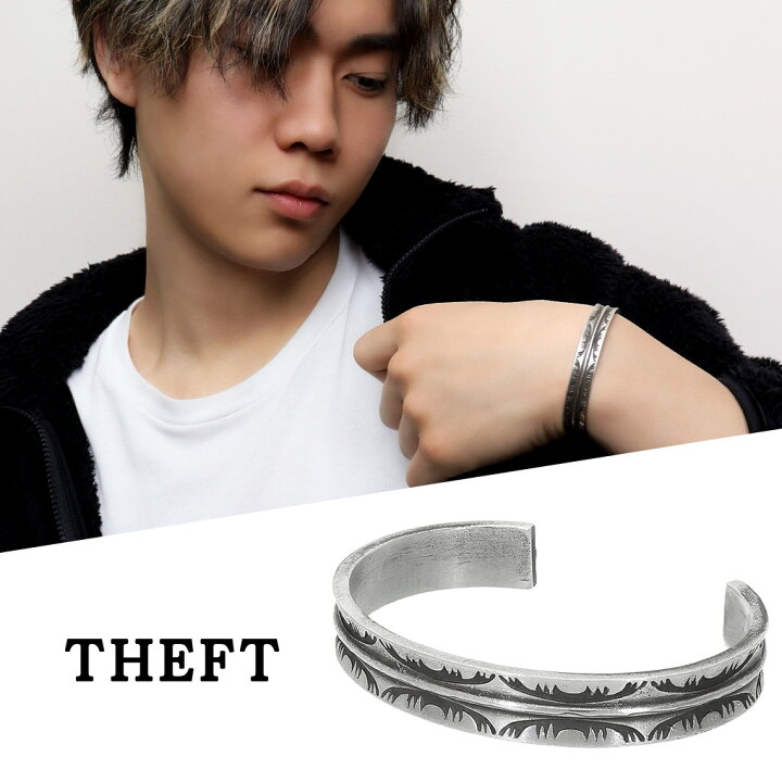 楽天市場】THEFT セフト ネイティブ マウンテン バングル シルバー 