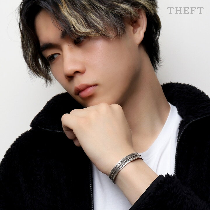 楽天市場】THEFT セフト ネイティブ マウンテン バングル シルバー 
