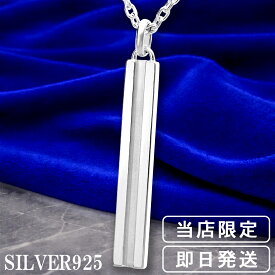シンプル ライン スティック バー シルバーネックレス 人気 ブランド 芸能人 メンズ ネックレス シルバー925 男性用 ペンダント メンズネックレス 男性用ネックレス 記念日 誕生日 プレゼント おしゃれ 彼氏