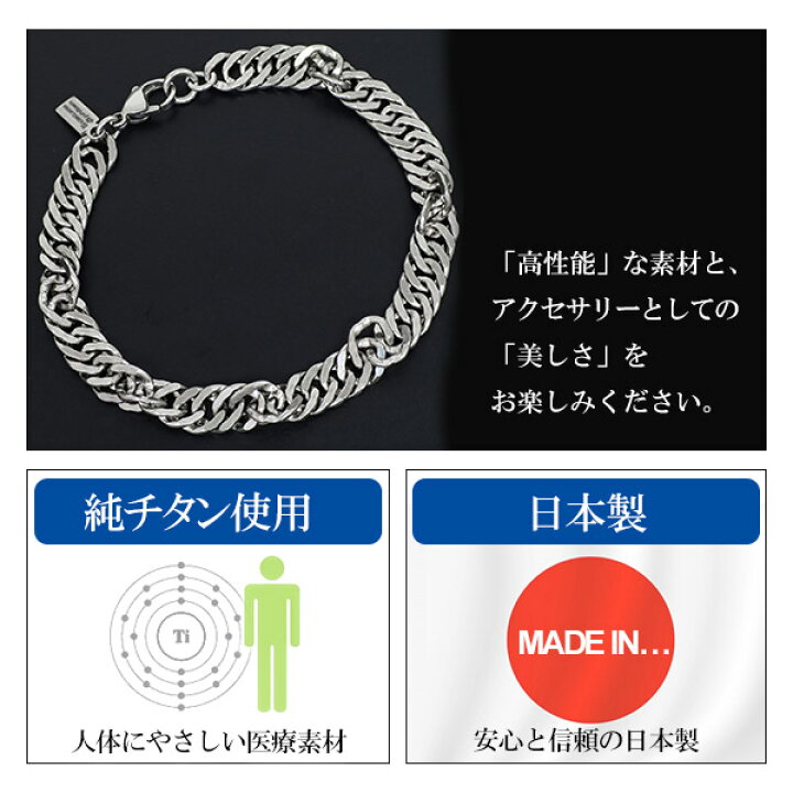 楽天市場】ファイテン 限定品 チタン チェーン ブレスレット ダブル 