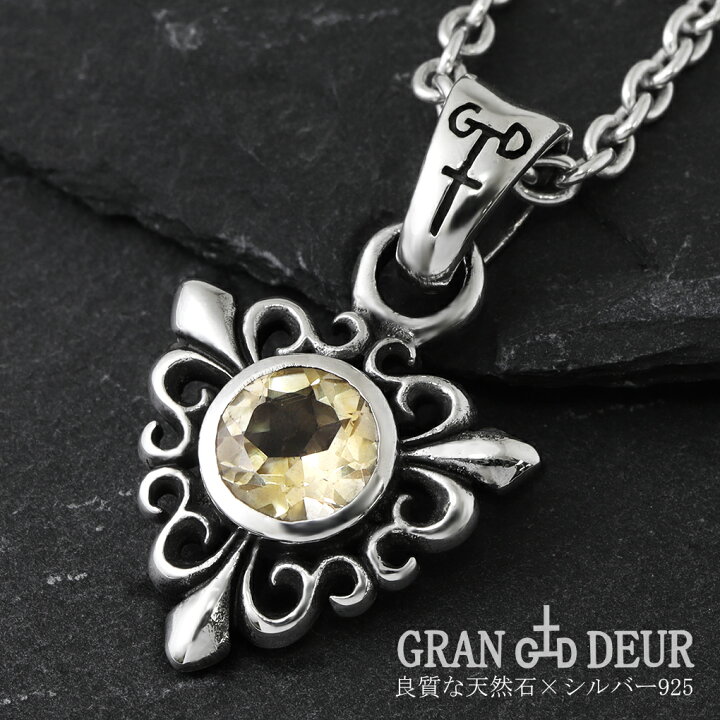 楽天市場】GRAN DEUR 選べる 天然石 シルバー 925 ネックレス メンズ 