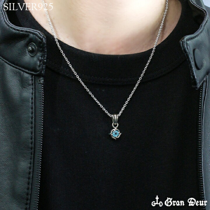 楽天市場】GRAN DEUR リリー カット ストーン シルバーネックレス 