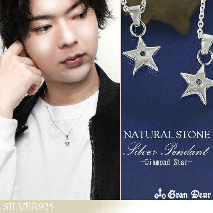 楽天市場】GRAN DEUR ダイヤモンド スター シルバーネックレス 