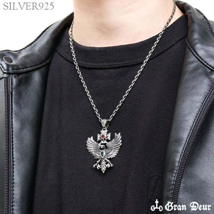 楽天市場】イーグル クロス シルバーネックレス シルバーアクセサリー  