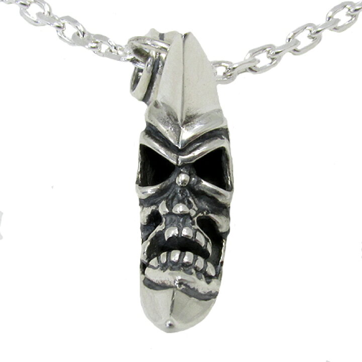 楽天市場】スカルムーン シルバーネックレス メンズ ネックレス  