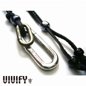 VIVIFY rrt@C ANZT[ lbNX Vo[ Refined Chain Parts Leather Necklace