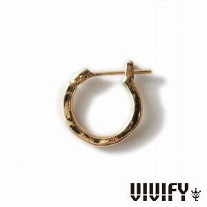 VIVIFY ビビファイ アクセサリー フープピアス ゴールド K18Gold 槌目 Hoop Pierce S 1P 片耳用