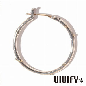 VIVIFY ビビファイ アクセサリー フープピアス シルバー K18ゴールドポスト Hoop Pierce XL w Gold 1P 片耳用