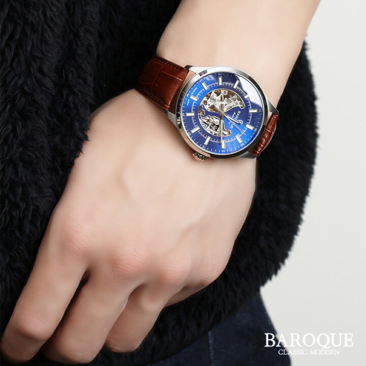 楽天市場】BAROQUE 腕時計 BA2005 ブルー 日本製 時計 ウォッチ 紳士  