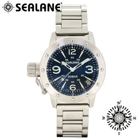 SEALANE シーレーン SE42 シリーズ ブルー メタルベルト ウォッチ クォーツ 日付 時計 メンズ 腕時計 SE42-MABL ブランド プレゼント 人気 おしゃれ