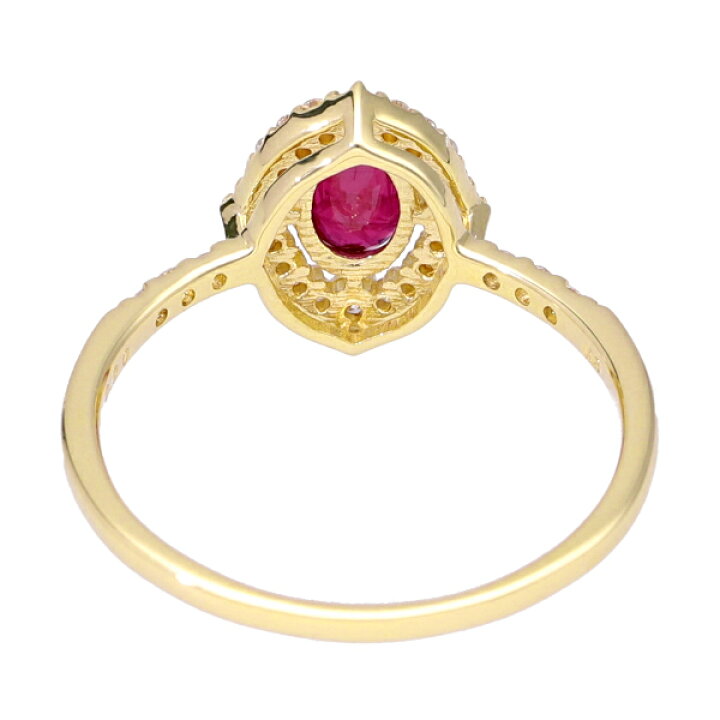 楽天市場】K18 大粒 ルビー ダイヤモンド リング 指輪 18金 18k  