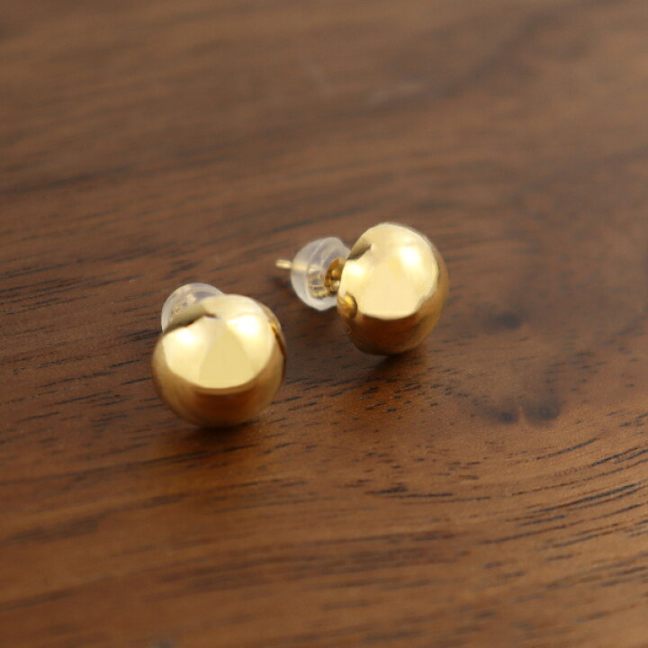 楽天市場】K18 丸玉ピアス ボール 半球 2P 両耳用 10mm 18金 18k 球体 