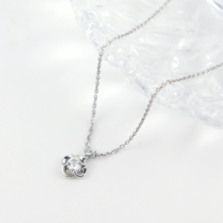 楽天市場】PT900 ダイヤモンド フラワー プラチナネックレス 花 