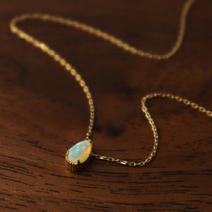 楽天市場】K18 ドロップ オパール ネックレス 18金 18k ゴールド 