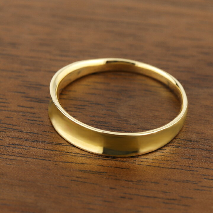 楽天市場】K18 幅広 逆甲丸 ゴールド リング 9号〜19号 指輪 18金 18k 