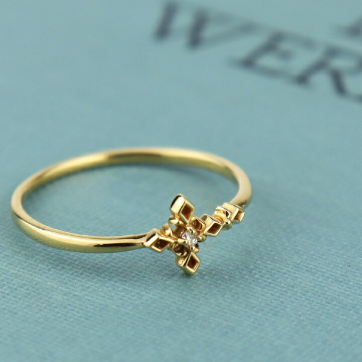 楽天市場】K18 ダイヤモンド クロス リング 指輪 ゴールド 18金 18k  