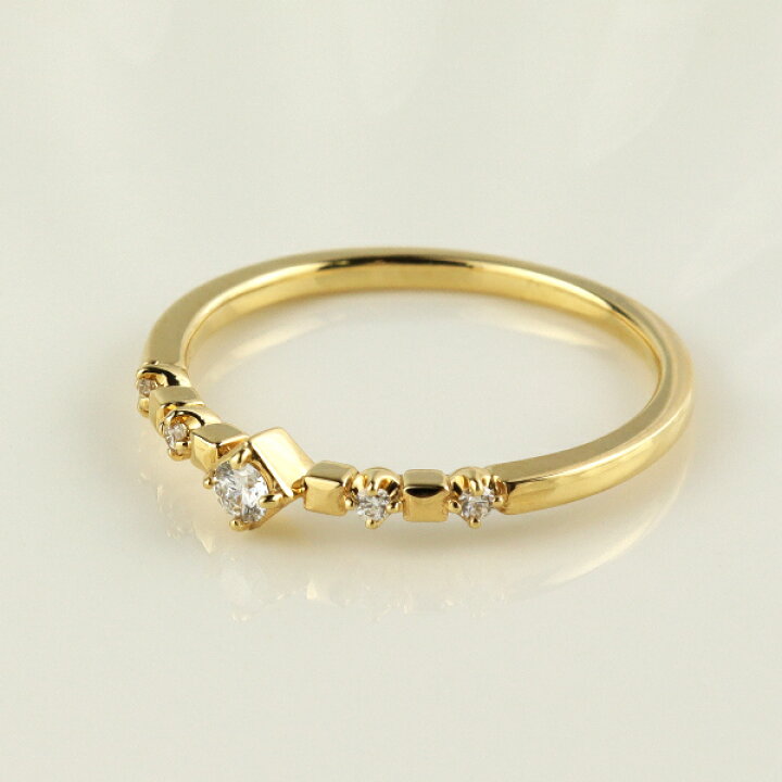 楽天市場】K18 ダイヤモンド スクエア リング 18金 18k ゴールド 指輪 