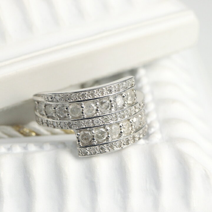 楽天市場】PT900 1.0ct ダイヤモンド ツイスト リング 指輪 プラチナ 