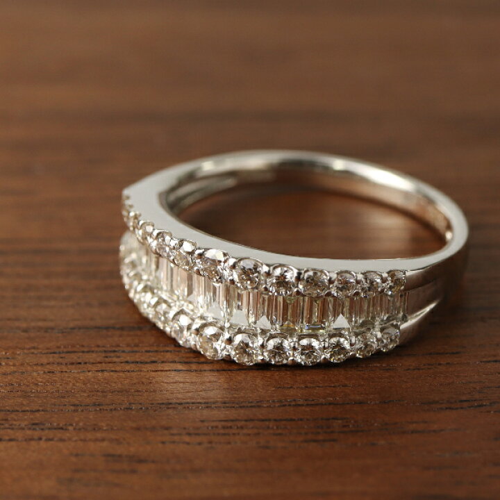 楽天市場】PT900 1.0ct バゲットカット ダイヤモンド プラチナ リング 
