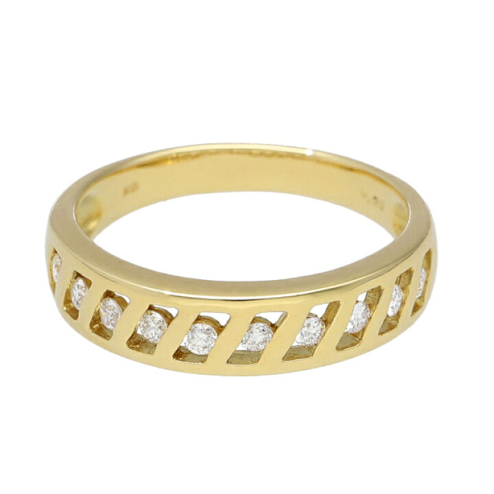楽天市場】K18 0.5ct 透かし ツイスト ダイヤモンド リング 指輪 