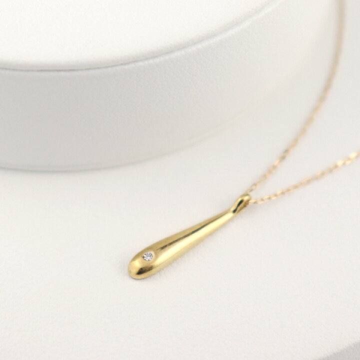 楽天市場】K18 ダイヤモンド ドロップ スティック ネックレス 18金 18k