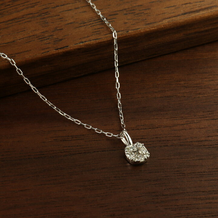 楽天市場】K18 ダイヤモンド パヴェ ネックレス 18金 18k スクエア 