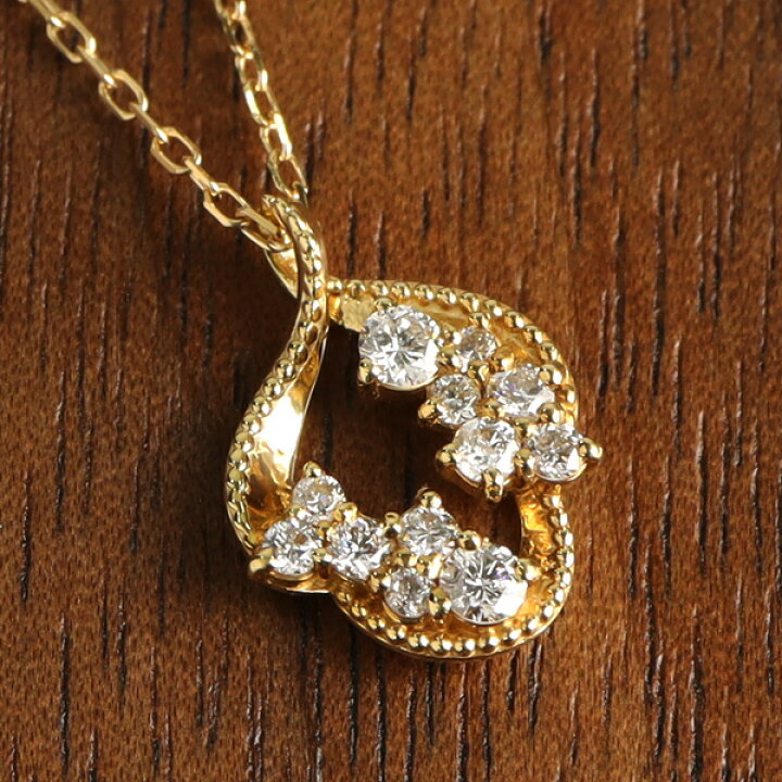 楽天市場】K18 ダイヤモンド ドロップ ネックレス ゴールド 18金 18k 