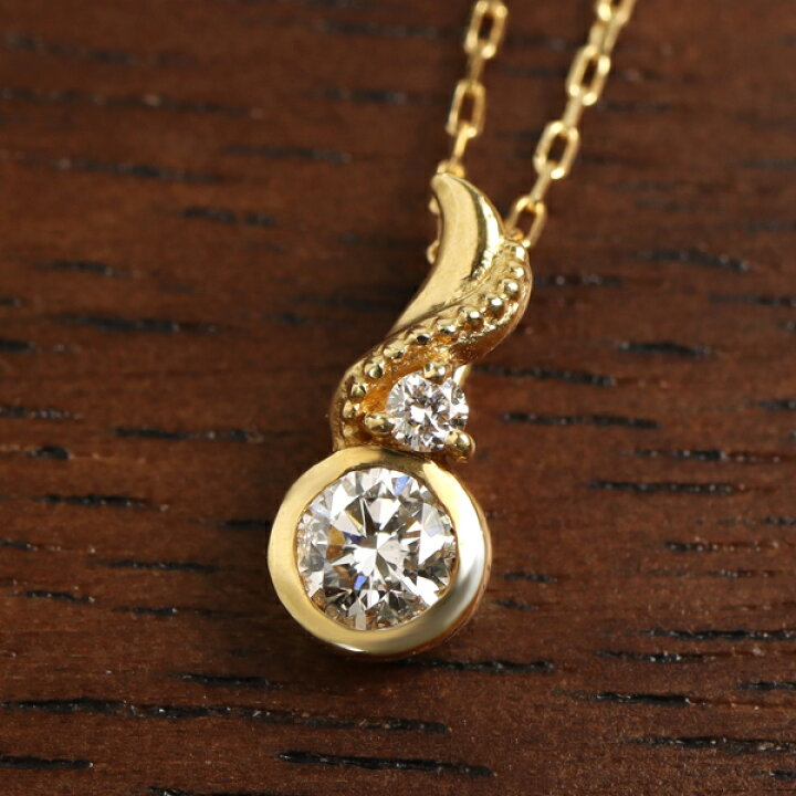 楽天市場】K18 シンプル ダイヤモンド ネックレス ゴールド 18金 18k 