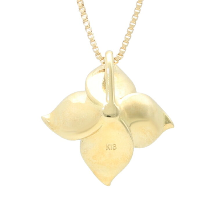 楽天市場】K18 エメラルド フラワー ネックレス 花 18金 18k ゴールド 