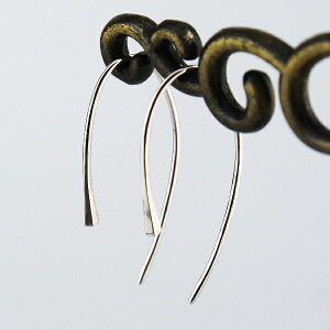 シンプル ホワイトゴールド フックピアス 2P 両耳用 フープ ピアス K10 ゴールドピアス 地金 10金 10k 大きめ 上品 デイリー 普段使い アクセサリー レディース 女性 記念日 ギフト プレゼント