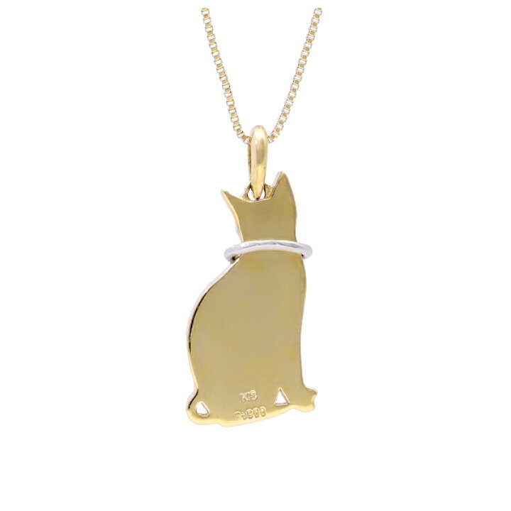 楽天市場】K18 PT900 ダイヤモンド 猫 ネックレス キャット 18金 18k 