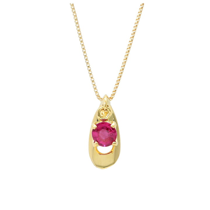 楽天市場】K18 ルビー ドロップ ネックレス ゴールド 18金 18k 