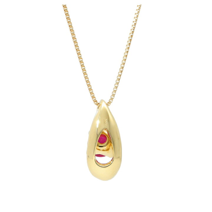 楽天市場】K18 ルビー ドロップ ネックレス ゴールド 18金 18k 
