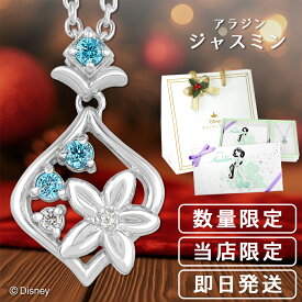 ディズニー 当店限定 アラジン ジャスミン ネックレス レディース 限定 公式 オフィシャル ディズニープリンセス Disney グッズ ダイヤモンド 花 シルバー ネックレス 女性 彼女 プレゼント 人気 ブランド 【Disneyzone】