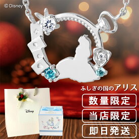 ディズニー 当店限定 ふしぎの国のアリス ネックレス アリス 限定 公式 オフィシャル Disney グッズ シルエット ダイヤモンド シルバー 白うさぎ チェシャ猫 トランプ レディース 女性 彼女 プレゼント アクセサリー ジュエリー 人気 ブランド 【Disneyzone】