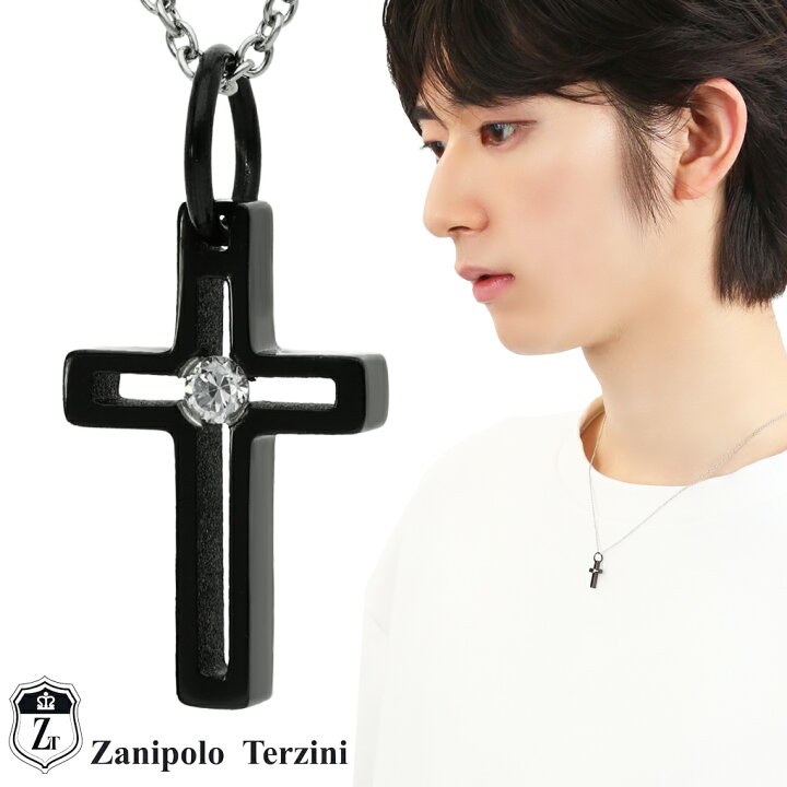 楽天市場】Zanipolo Terzini ミニ クロス 十字架 ブラック ネックレス 