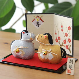 干支 馬 午 置物 金銀 午 ちりめん 大 置物 干支 うま リュウコドウ ウマ かわいい コンパクト お正月飾り 干支飾り 十二支 午年 職人 手作り オブジェ ゴールド シルバー 置き物 開運 商売繁盛 子孫繁栄 金運 成功運 勝負運
