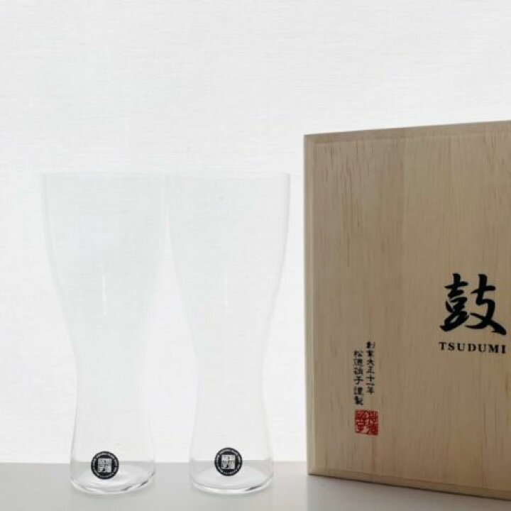 楽天市場】うすはりグラス 鼓 ビールグラス（ピルスナー）木箱2Pセット 