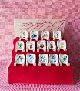 京焼・清水焼 陶泉窯 別注 雛飾り(おひな様・お雛様) 箸置き