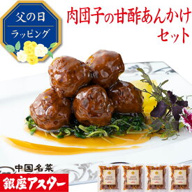 銀座アスター 【肉団子の甘酢あんかけ セット】中華惣菜 肉団子 甘酢 あんかけ お歳暮 のし対応 御礼 御祝 ギフト 急速冷凍 送料無料 お取り寄せ 惣菜 手作り 高級 贈答 時短 テレビで紹介 暑中見舞 残暑見舞 敬老の日