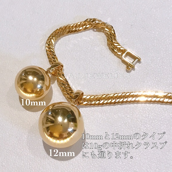 K18 10mm 丸玉 ボール ネックレス ball necklace 18金 K18 10mm ball necklace 40cm | A.I  JEWELRIES