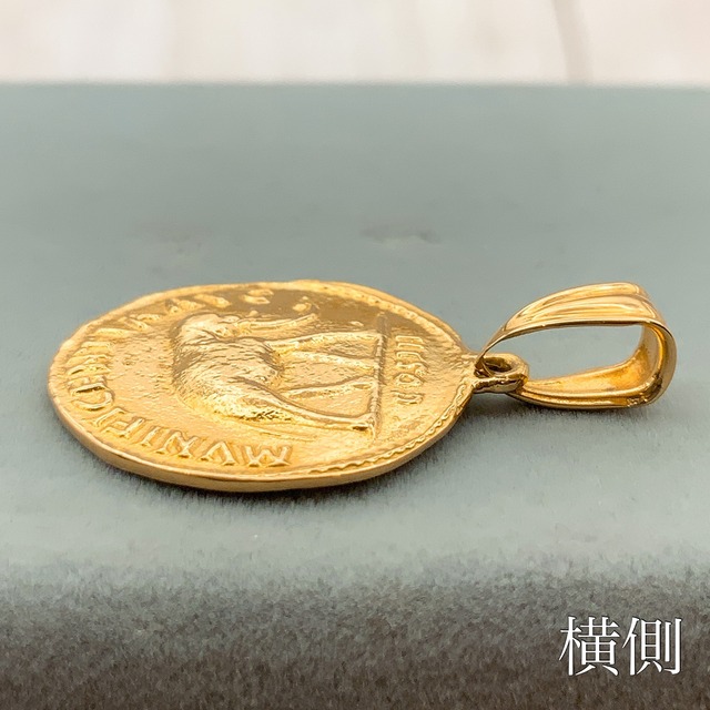 楽天市場】18金 コイン 古銭風 ペンダント 17mm / k18 coin