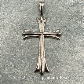 18金 ホワイトゴールド クロス ペンダント Lサイズ / K18 Wg Cross pendant Lsize 品番if-165w/L