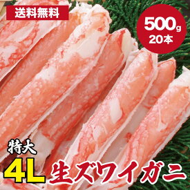 お刺身OK！特大4Lサイズ！生ずわい蟹 500g カニ かに 蟹 ズワイガニ ずわいがに ポーション お取り寄せ カット生ずわい蟹