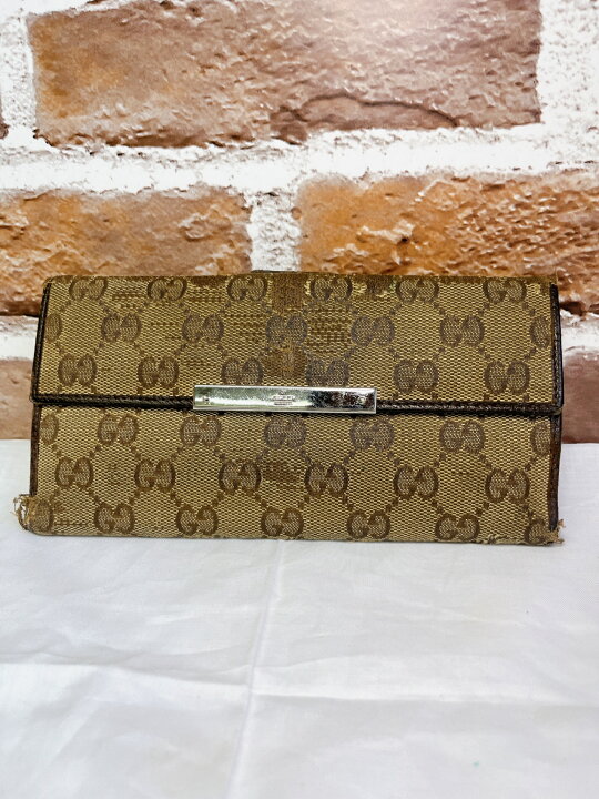 楽天市場】【卸価格!!】GUCCI/グッチ GGキャンバス Wホック 2つ折り 長 