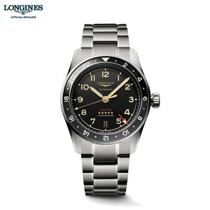 LONGINES �����W�� �X�s���b�g Zulu Time L3.802.1.53.6 �����Y �r���v �������� COSC�F��N���m���[�^�[ 39mm �`�^�� �b�w�����T��