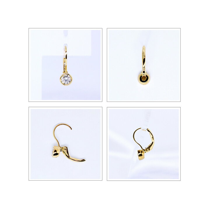 楽天市場】ピアス 0.4ct フクリン ダイヤモンドピアス K18 イエロー 